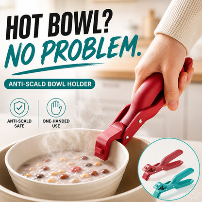 💝One Clip for Bowls, Lids & More!Anti-Scald Holder Clip- Multi-Purpose Kitchen Helper – Saves Space & Hassle