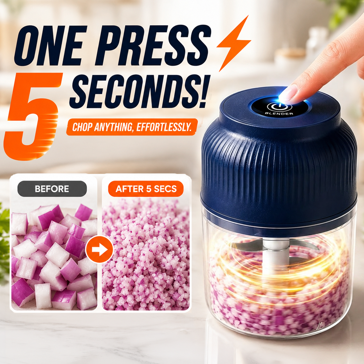 📢📢50% OFF!!⏰One-Touch Electric Food Chopper & Mincer