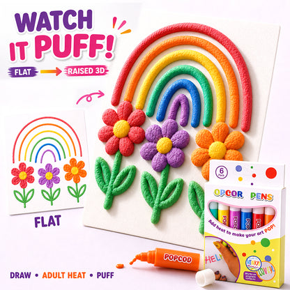 🎁🔮Magic Pen – Draw 3D with one stroke!🎄 DIY Bubble Popcorn Drawing Pens🔥