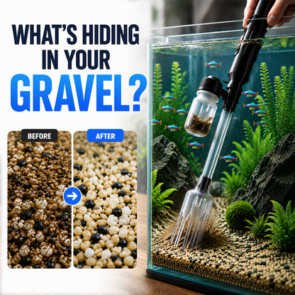 ⏳ LAST DAY 50% OFF! 🐠 Electric Aquarium Gravel Cleaner – 💧 Powerful Siphon & Crystal-Clear Water ✨