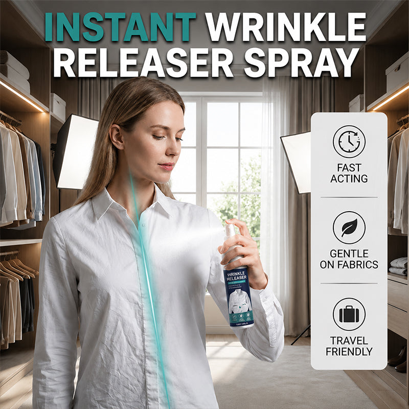 👔✨ Instant Wrinkle Release – No Iron, Travel-Ready, Static-Free & Fresh (Offer)