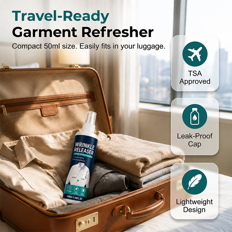 👔✨ Instant Wrinkle Release – No Iron, Travel-Ready, Static-Free & Fresh (Offer)
