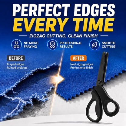 ✨ Time‑Limited Offer ⚡Multipurpose Pinking Shears Serrated Scissors