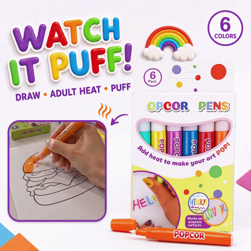 🎁🔮Magic Pen – Draw 3D with one stroke!🎄 DIY Bubble Popcorn Drawing Pens🔥