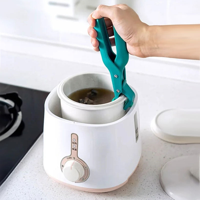 💝One Clip for Bowls, Lids & More!Anti-Scald Holder Clip- Multi-Purpose Kitchen Helper – Saves Space & Hassle