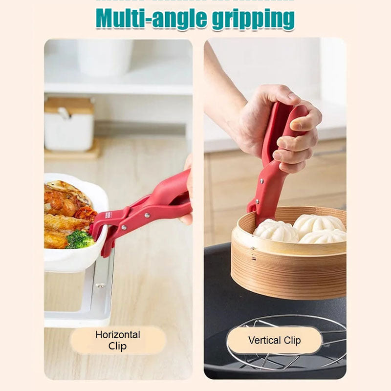 💝One Clip for Bowls, Lids & More!Anti-Scald Holder Clip- Multi-Purpose Kitchen Helper – Saves Space & Hassle