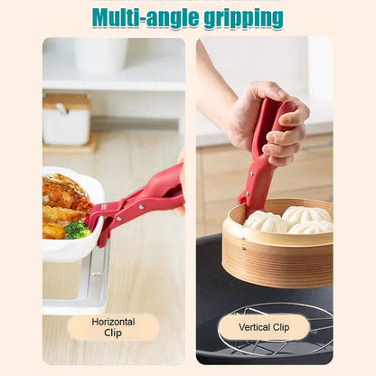 💝One Clip for Bowls, Lids & More!Anti-Scald Holder Clip- Multi-Purpose Kitchen Helper – Saves Space & Hassle